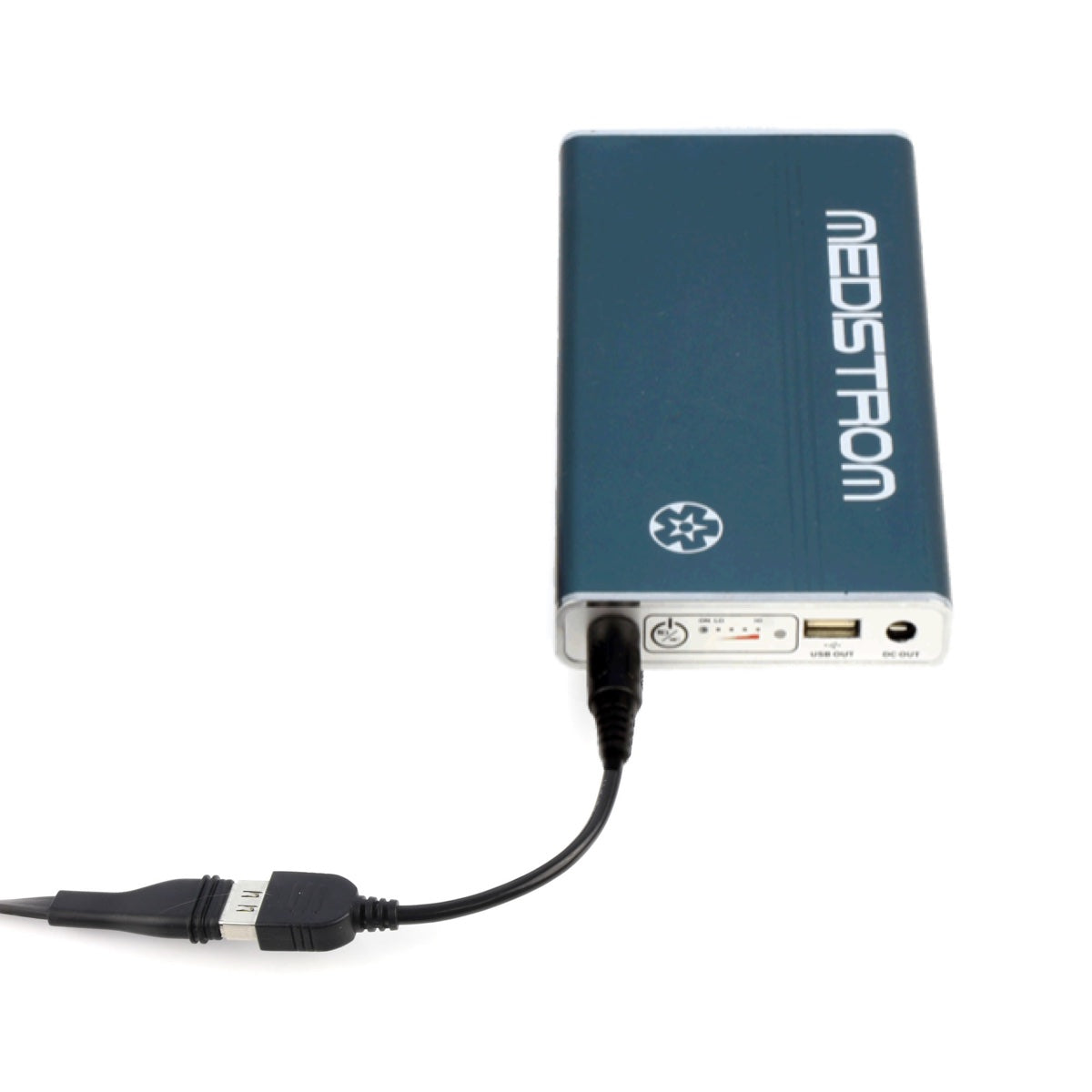 Pilot-24 Lite connected to ResMed AirMini AC adapter with adapter cable