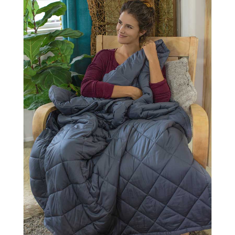 BEST IN REST Levata Weighted Blanket - Sitting on Chair