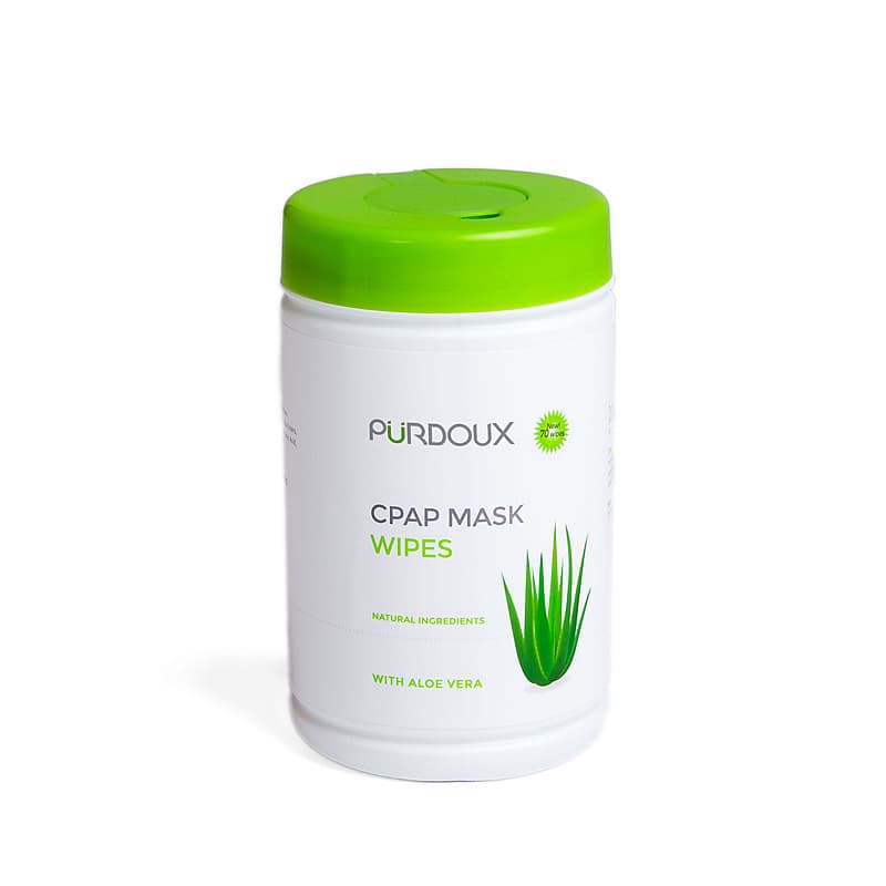 PURDOUX CPAP Mask Wipes with Aloe Vera Unscented - Canister